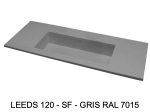 Plan vasque lavabo sur mesure : L 130 à 201 x P 40 à 51 cm, finition lisse mate, 10 couleurs au choix, Anti bactérien, résine Akrytan® teinté dans la masse, Livraison Offerte.